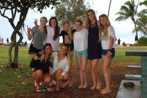 Surf ESA girls in Oahu, Hawaii